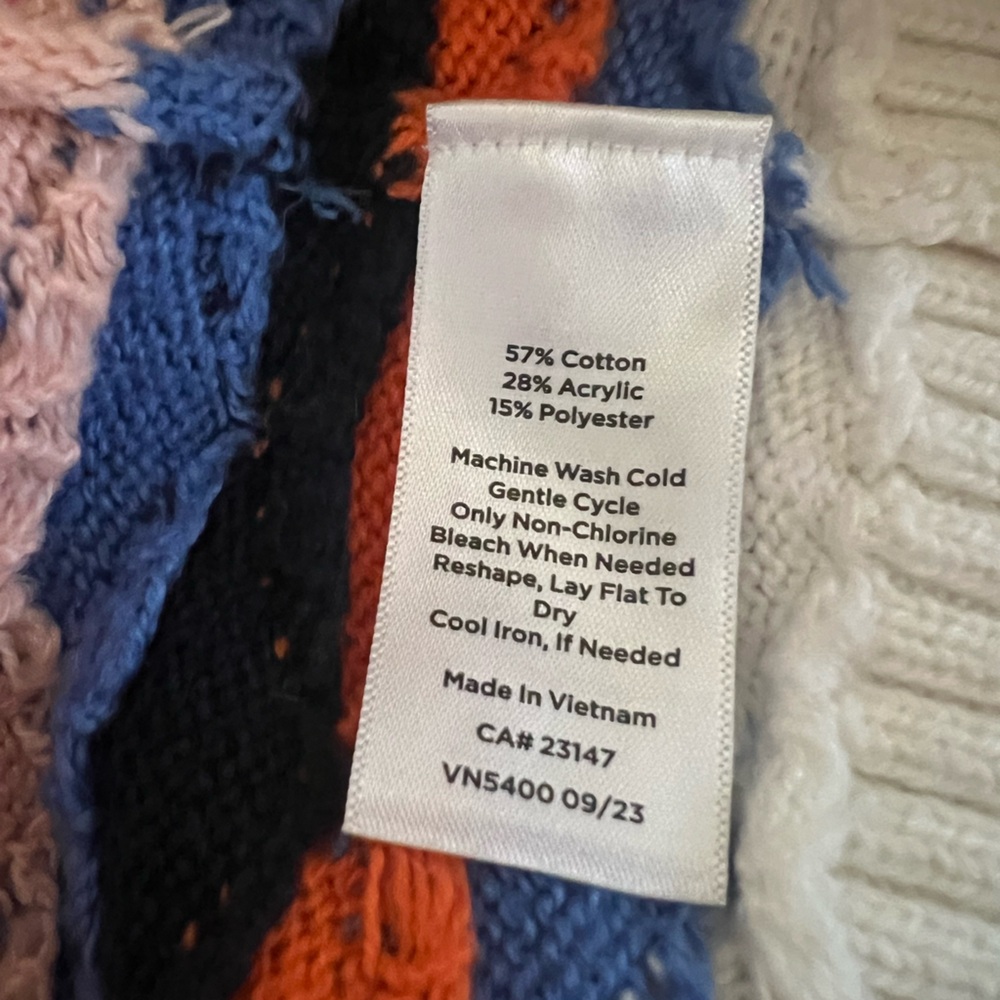 Talbots Large Multicolor Colorful Knit Button Cardigan Sweater - Picture 7 of 8